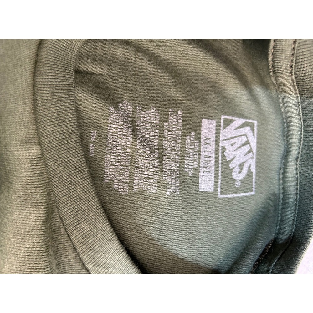Vans T-Shirt Bundle Gray Green XXL 2XL Graphic Logo Short Sleeve Cotton Blend - Picture 7 of 9